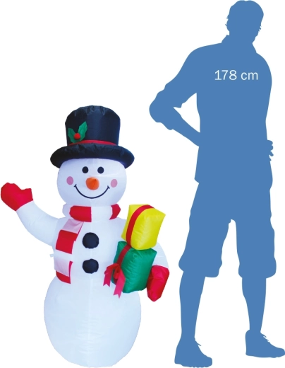 Pripučiamas šviečiantis senis besmegenis su dovanomis 124 cm