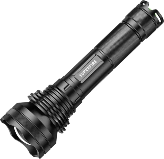 Žibintuvėlis Superfire L3 P90 su 400 m nuotoliu ir 2700 lm ryškumu