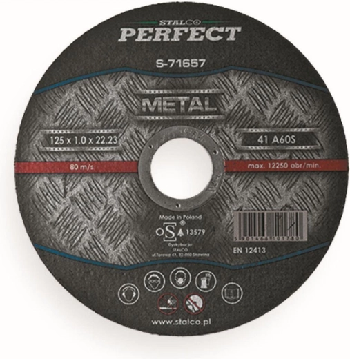 Pjovimo diskas plienui ir nerūdijančiam plienui 115 × 1,6 × 22,23 mm STALCO