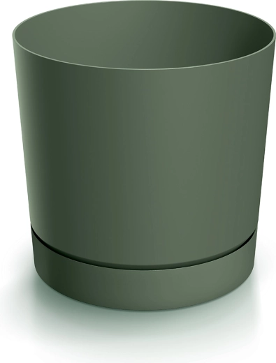 Tubo P Planter with Saucer 47 cm Dark Green