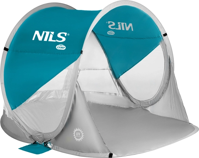 Self-assembling beach tent NILS Camp blue-green