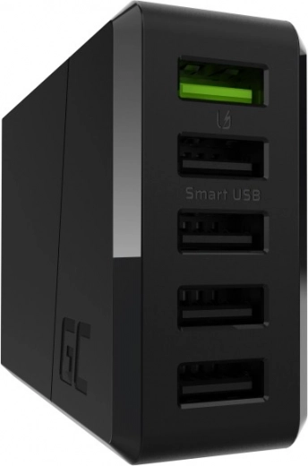 Tinklo įkroviklis GREENCELL ChargeSource 5, 52 W, 5× USB su greituoju įkrovimu