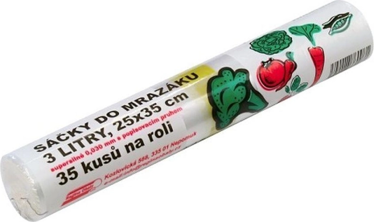 Šaldymo maišeliai su užrašymo juostele 3 l, ypač tvirti (35 vnt.)
