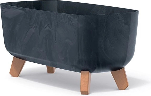 Gracia Case planter with legs, concrete effect, 39 cm, anthracite