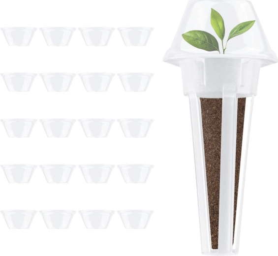 Transparent cover for better germination conditions