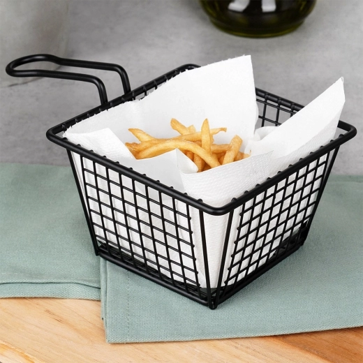 Stylish serving of fries and snacks