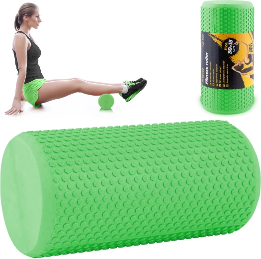 Masažinis putų volelis EVA 30 × 15 cm žalias Neo-Sport