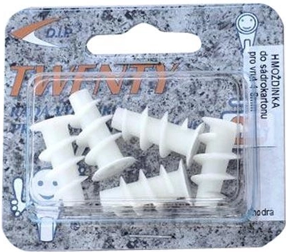 Plastic drywall anchor, 5 pcs, blister