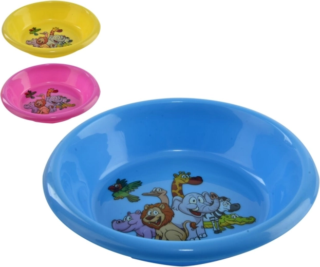 Vaikiškas plastikinis dubenėlis iš UH plastiko su dekoru, apvalus 15 cm (mix)