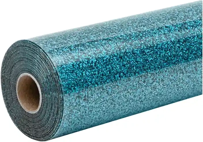 HTVRONT glitter heat transfer vinyl 30.5 × 90 cm blue