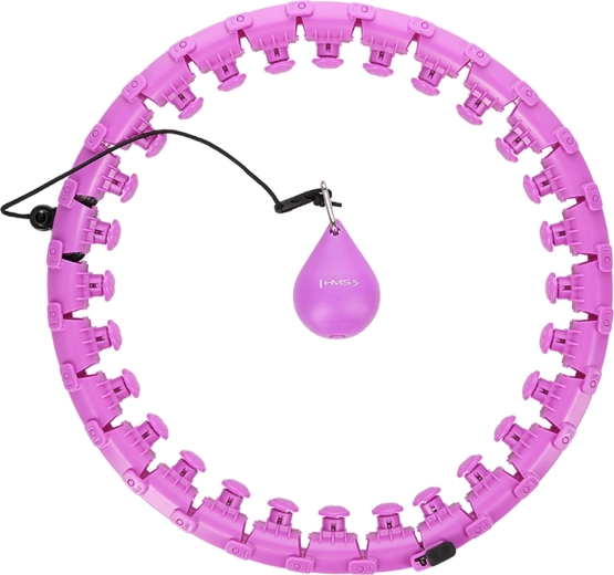 Masažinis išmanusis hula hoop su svarmeniu liemens formavimui – violetinis