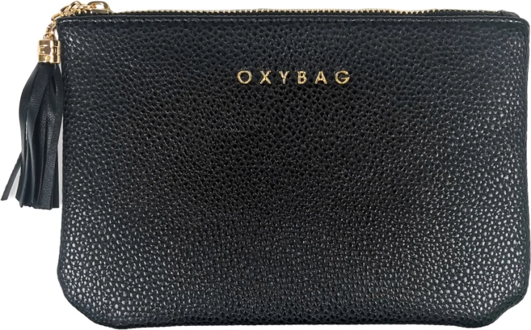 Cosmetic Bag Black Leather