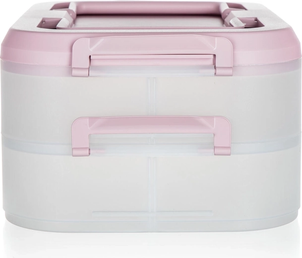 Two tiers for clear separation of food