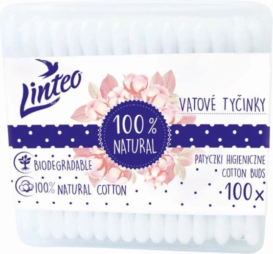 Popieriniai vatos krapštukai LINTEO 100 vnt.