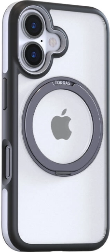 Torras Ostand R Fusion dėklas, skirtas iPhone 16 Plus – juodas
