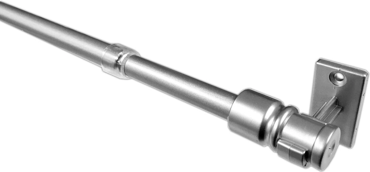 Teleskopinė vitražinė užuolaidų lazdelė CAFE 75–135 cm, nikelis, skersmuo 1,6 cm
