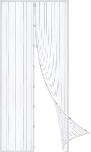 Balti magnetiniai tinkleliai nuo vabzdžių durims 208 × 100 cm