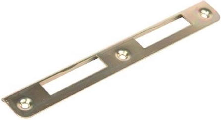 Universal Angled Strike Plate K192A, white, zinc (10 pcs)