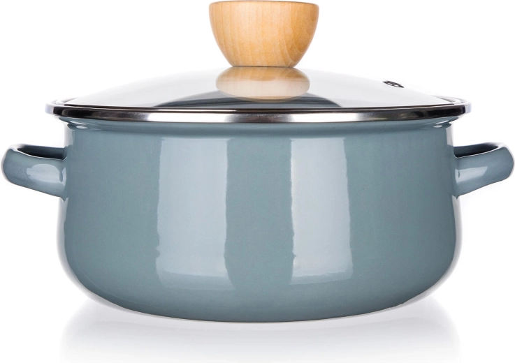 Glass lids with a wooden knob