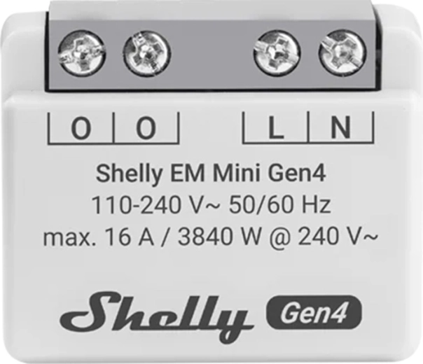 Energijos sąnaudų matuoklis Shelly EM Mini Gen4 su Wi‑Fi ir Matter