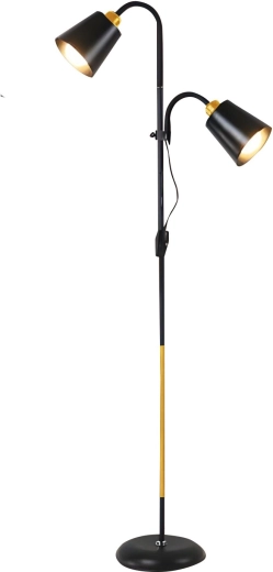 Pastatoma grindinė lempa Floer 90 2×E27, aukštis 154–191 cm