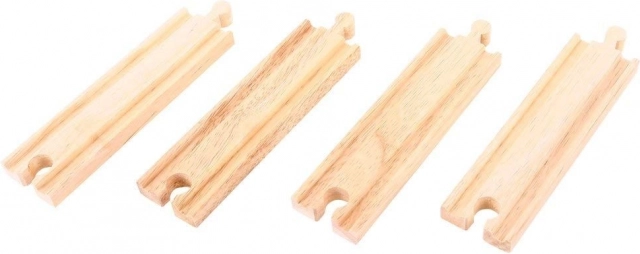 Vidutinio ilgio mediniai tiesūs bėgiai Bigjigs Rail 16 cm
