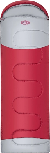 Extended rectangular sleeping bag NILS Camp burgundy/grey