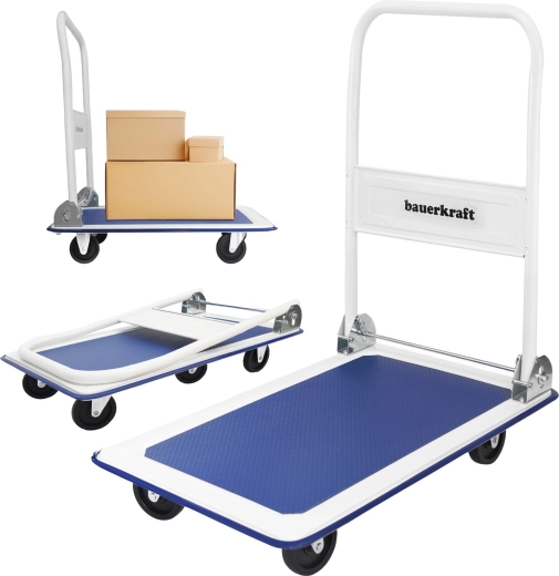 Sulankstomas platforminis transportavimo vežimėlis sandėliui 150 kg – 1 vnt.