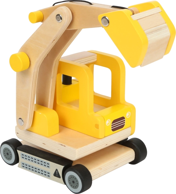 Wooden excavator with bucket small foot
