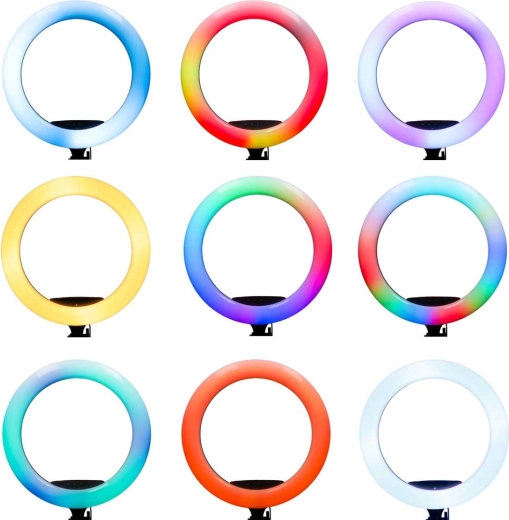 RGB spalvos, balta 2700–7000 K ir dinaminiai režimai