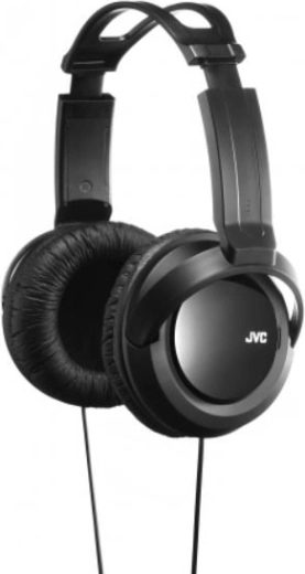 Pilno dydžio JVC ausinės su sustiprintu bosu, 40 mm, juodos