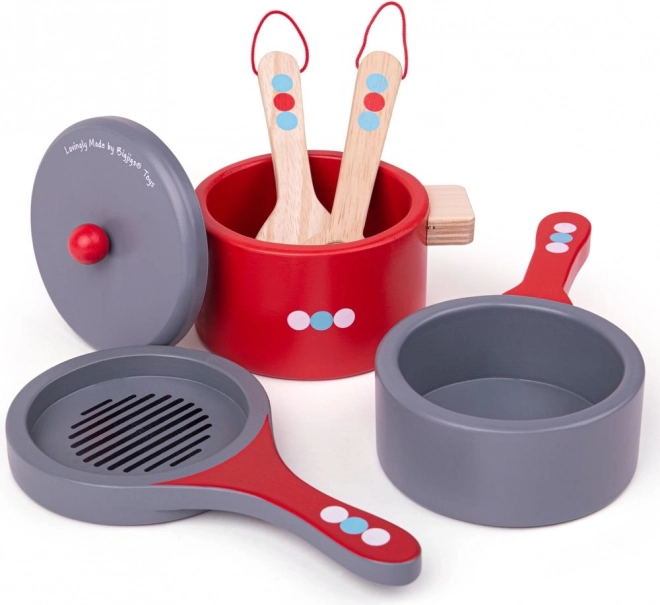 Bigjigs Toys medinis indų rinkinys su taškeliais