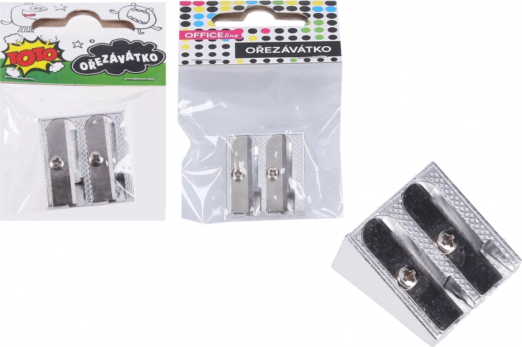 Metalinis drožtukas dviem pieštukams