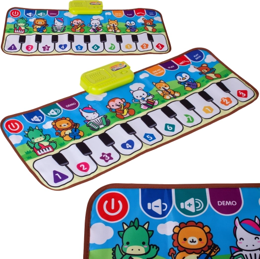 Musical piano play mat with animals 79 × 31 cm