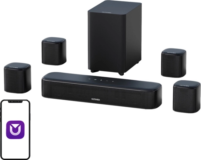 Ultimea Aura A40 7.1 set soundbar with subwoofer and satellites