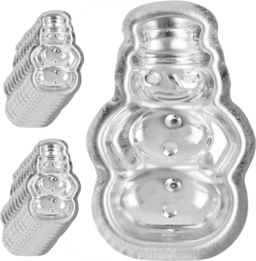 Set of Steel Cookie Molds – Snowman, 20 pcs