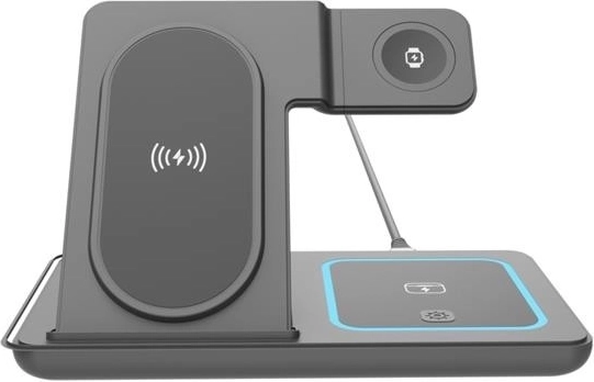 3-in-1 Wireless Charger 15 W for Apple iPhone, Watch and AirPods – Black