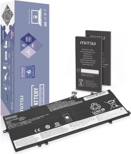 MITSU battery for Lenovo ThinkPad X1 Yoga 4/5 and ThinkPad X1 Carbon 7/8 (51 Wh, 15.36 V)