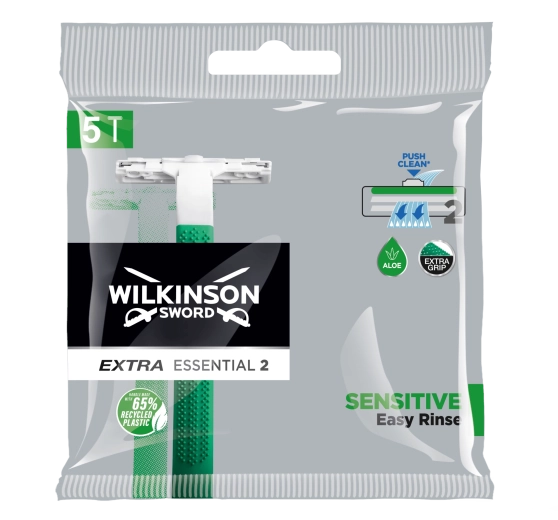 Wilkinson Extra 2 Sensitive vienkartiniai skutimosi skustuvai 5 vnt.