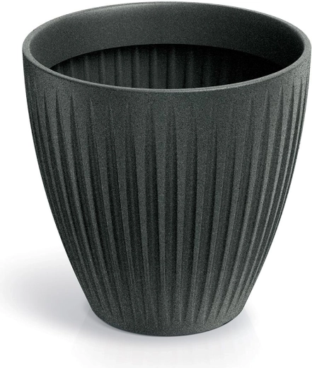 Latia Round Midl Planter 60 cm – Black Granite