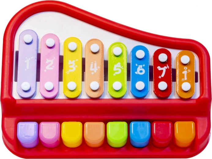 8 colored keys for easy learning