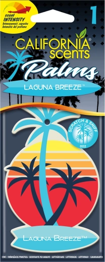 Pakabinamas automobilio kvapas CALIFORNIA SCENTS Laguna Breeze – palmė