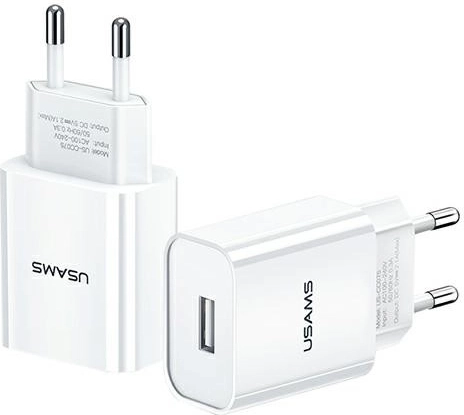 Tinklo įkroviklis USAMS T18 1xUSB 2,1A