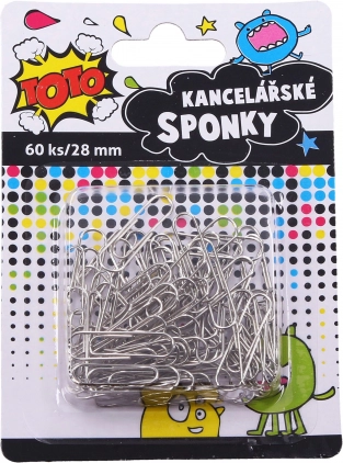 Spalvotos kanceliarinės sąvaržėlės 28 mm