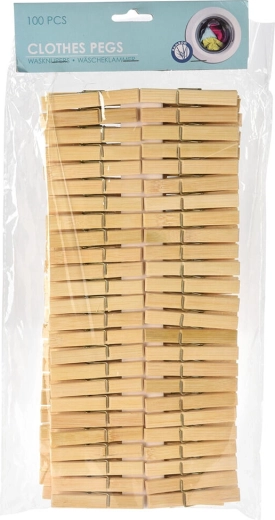 Bamboo Clothespins 100 pcs