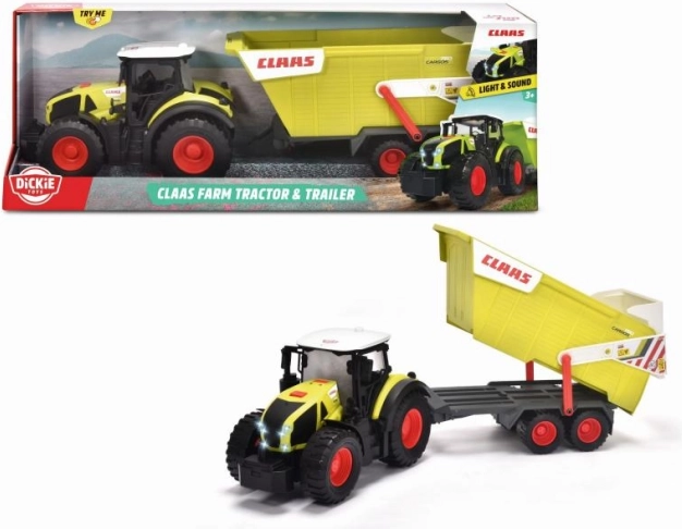 Traktorius su išverčiamu priekaba CLAAS 64 cm su šviesomis ir garsais