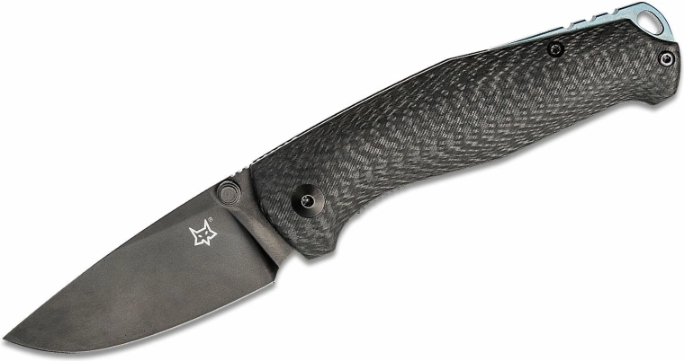 Kišeninis peilis FOX Knives TUR, anglies pluoštas, juodas – 7,6 cm