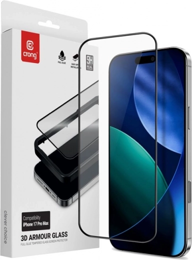 3D protective glass Armour for iPhone 17 Pro Max with installation frame