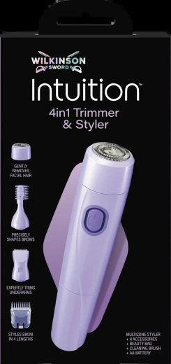 Wilkinson Sword Intuition trimeris ir stilizatorius 4 viename – daugiafunkcis kirptuvas ir skustuvas