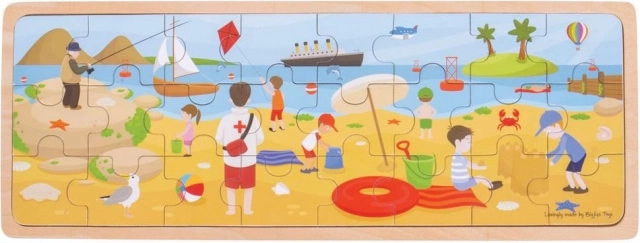 Wooden Puzzle On the Beach